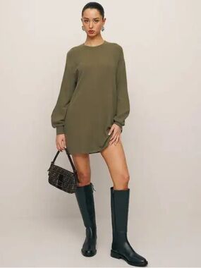 reformation eveline knit dress Reformation Eveline Knit Dress - Black